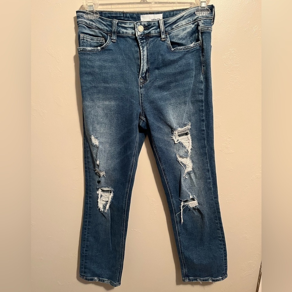 Vervet By Flying Monkey Distressed Straight Jeans View 2